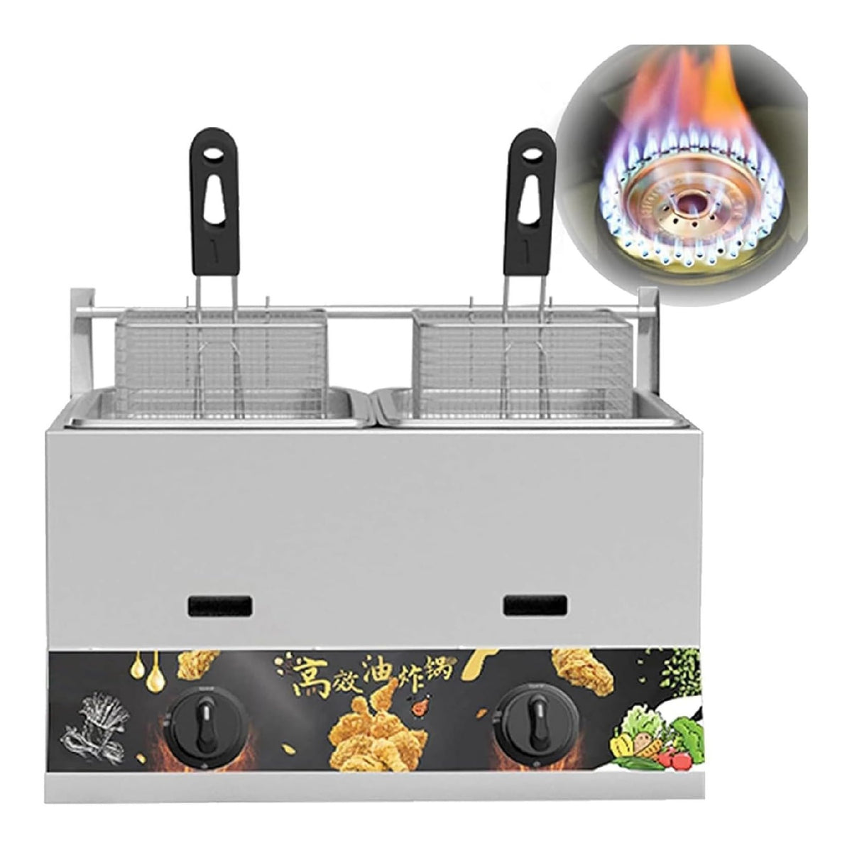 Friggitrice da cucina 10 L componenti lavabili rosso
