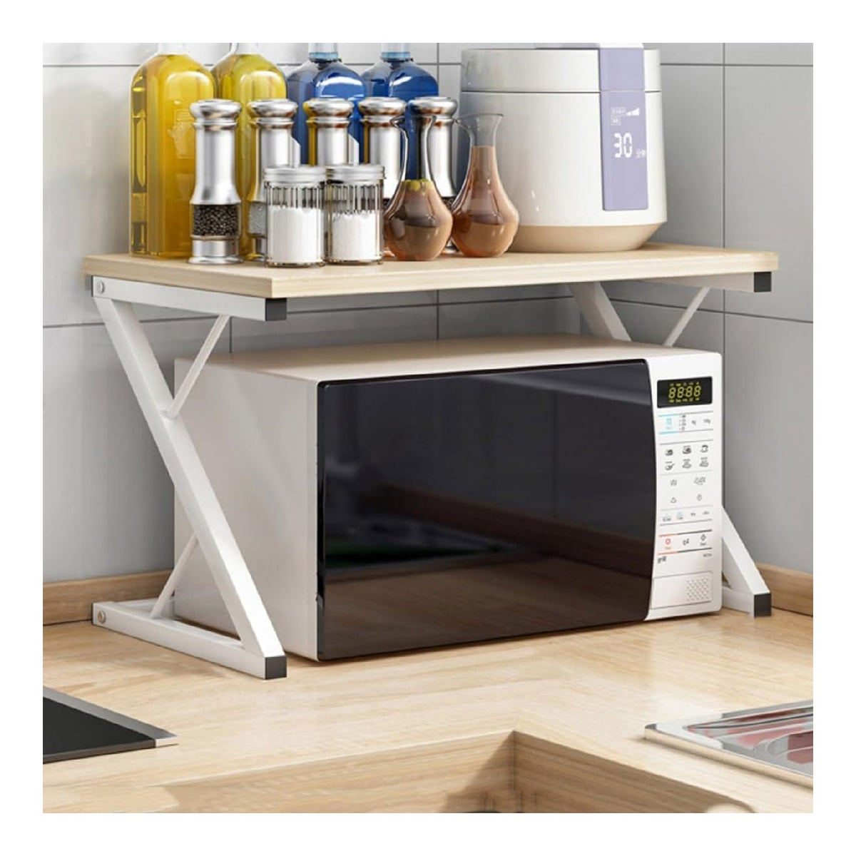 Microonde da cucina Supporto microonde Livelli, scaffale Multifunzionale