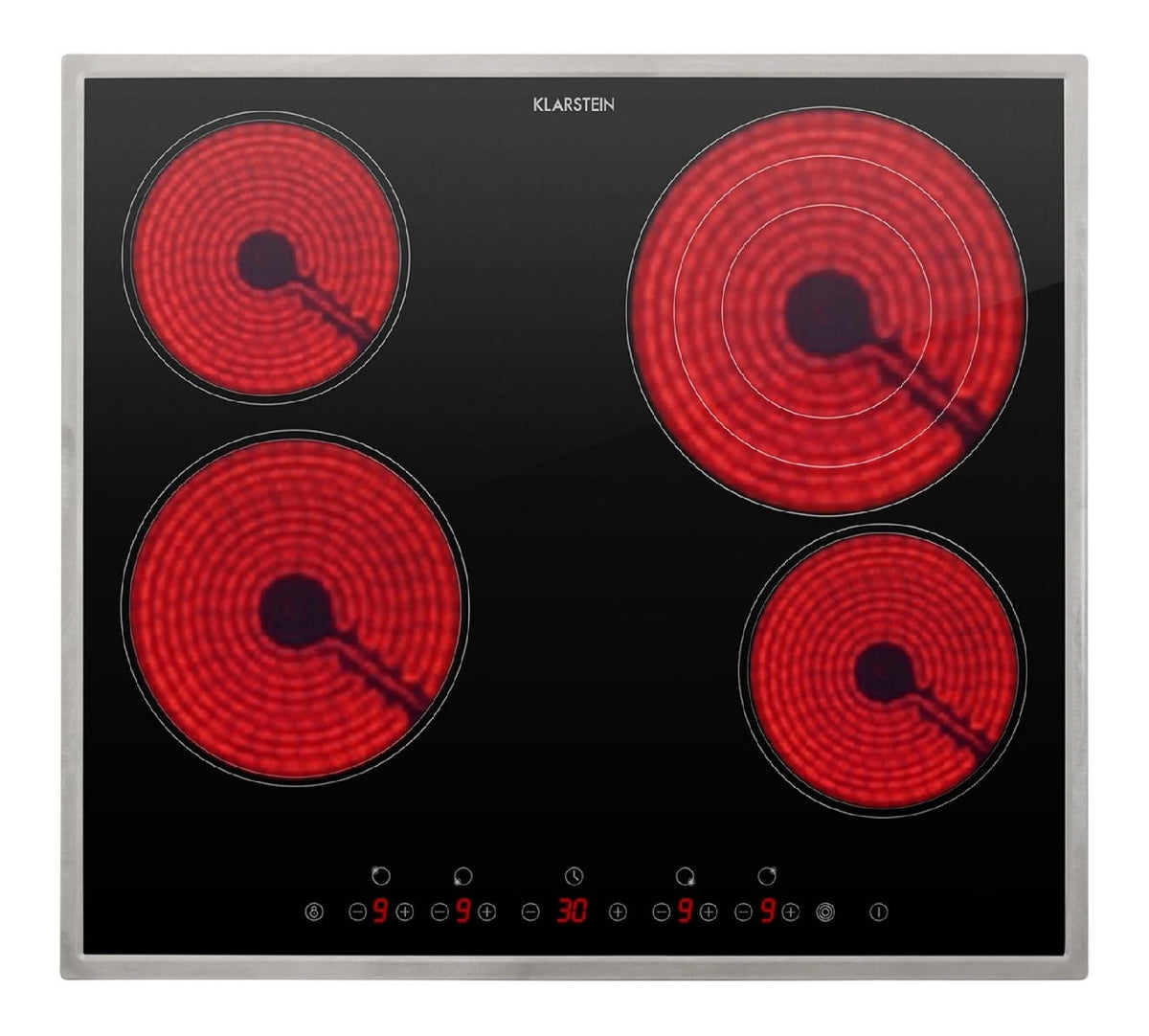 Klarstein Piano Cottura Elettrico Vetroceramica, digitale con comandi touch nero