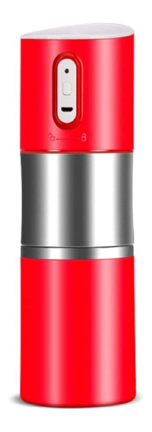 Funzionamento automatico macchina espresso in acciaio inox rosso