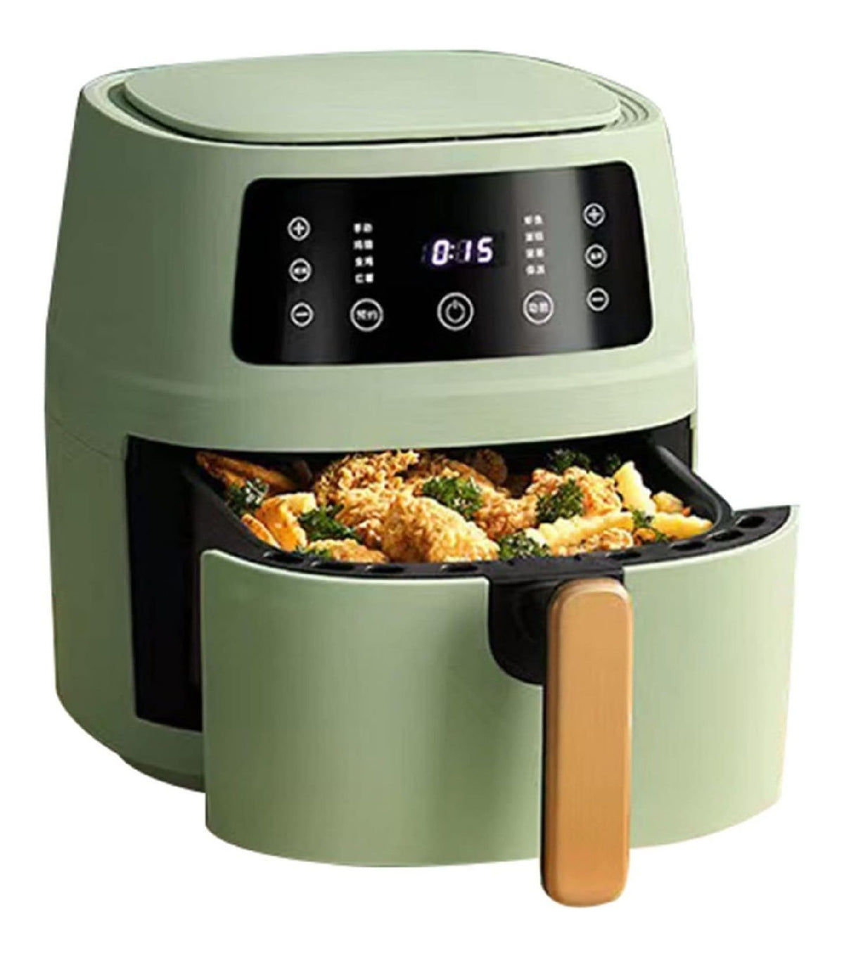 Friggitrice ad aria 6 L con comandi touch verde