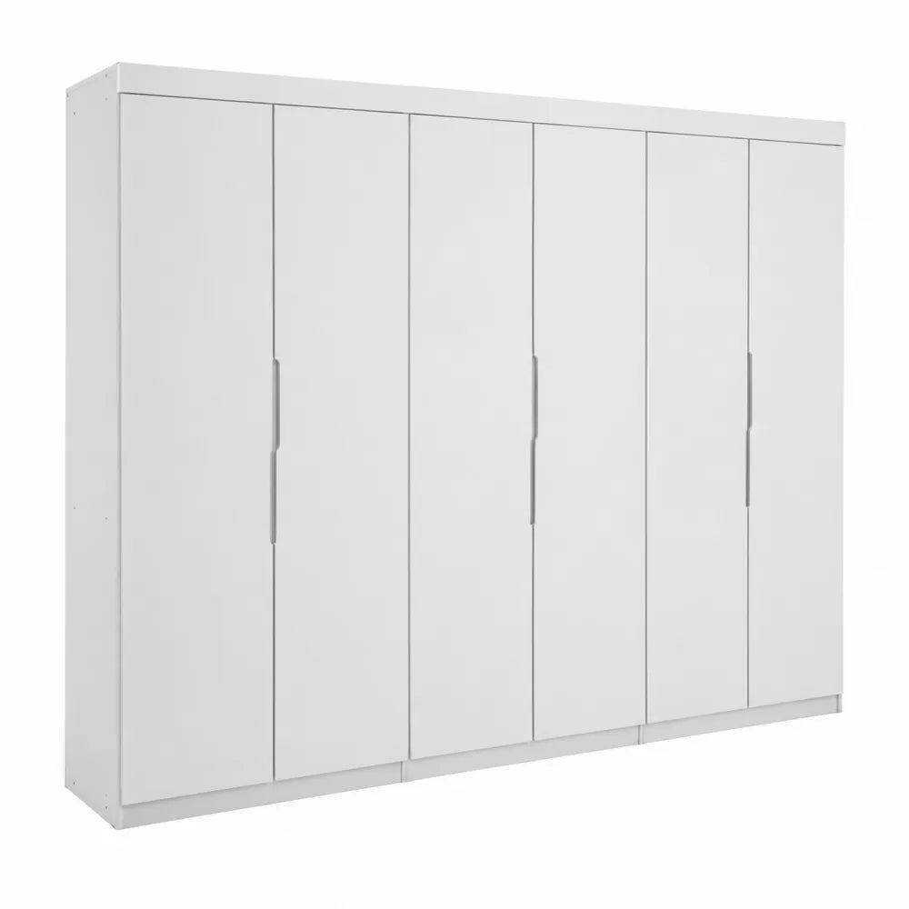 Armadio Guardaroba a 6 Ante MDF Bianco 240x210x60