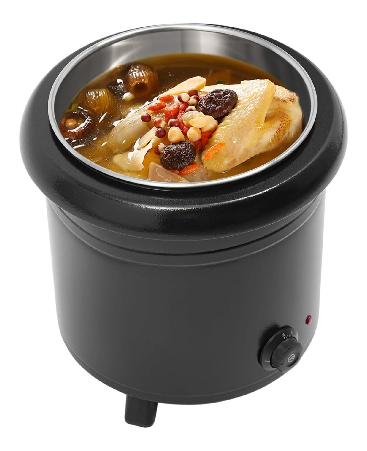 Pentola elettrica funzione vapore in acciaio inox nero