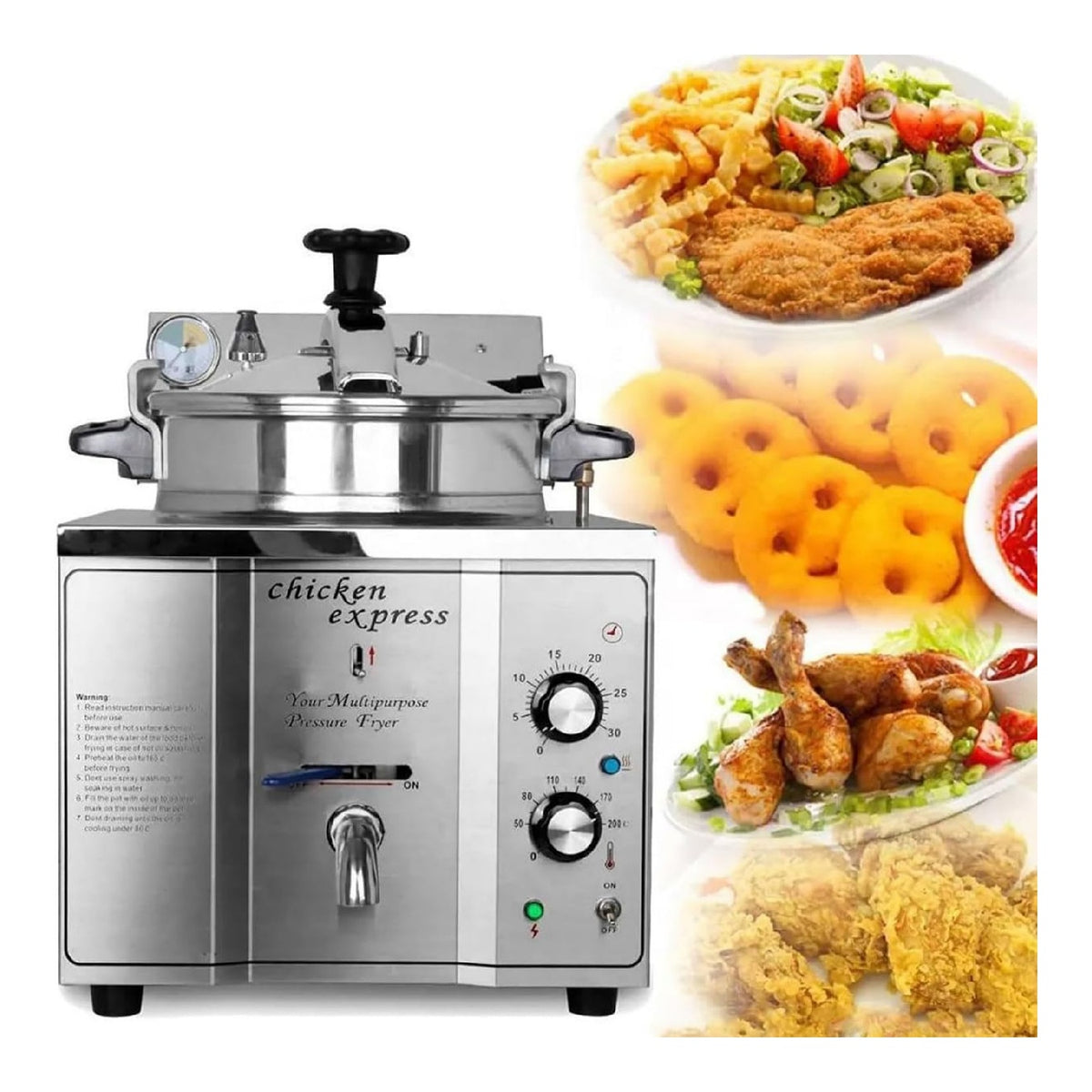 Friggitrice ad aria 16 L con timer oro