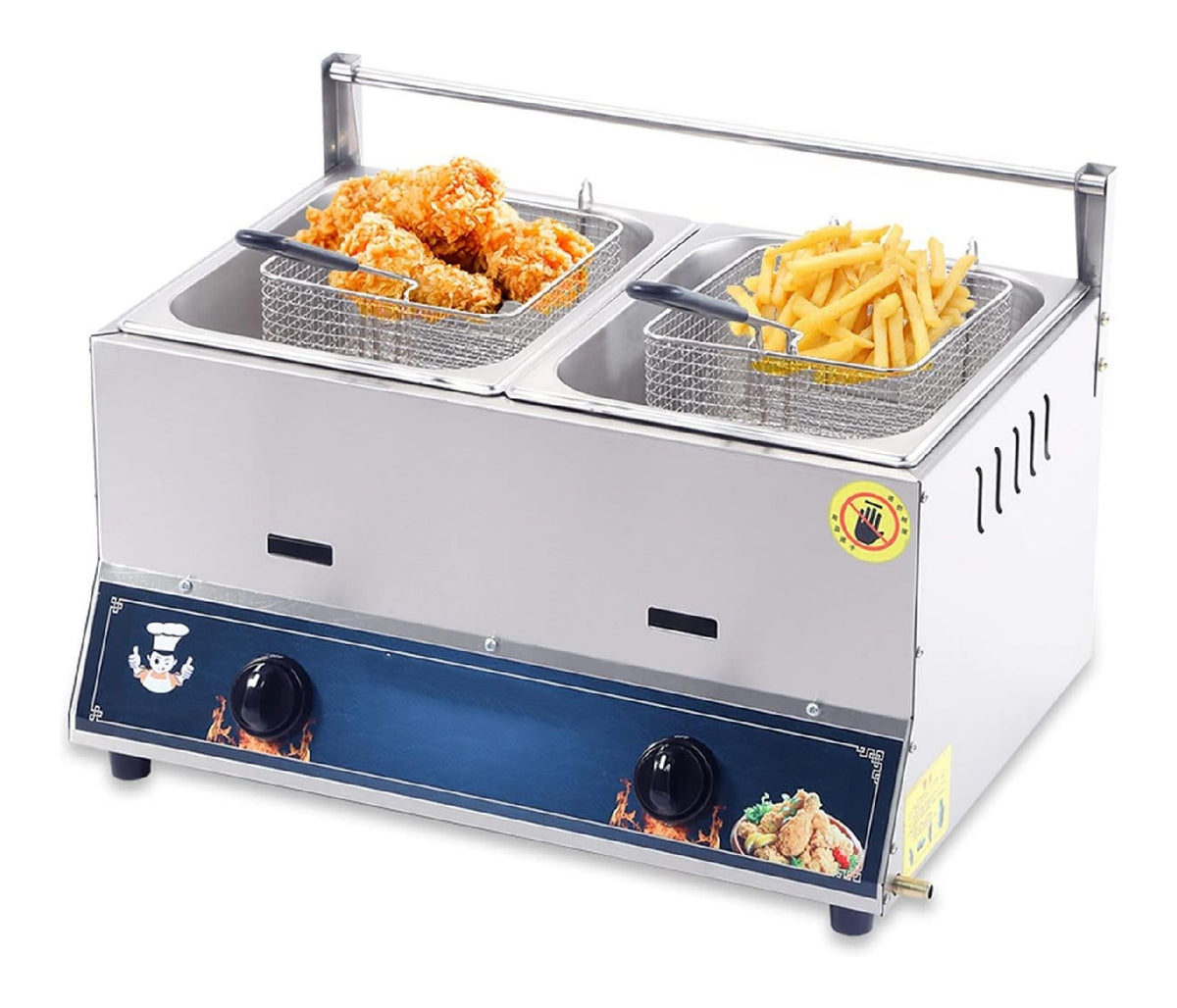 Sistema per frittura Friggitrice gas, friggitrice litri controllo