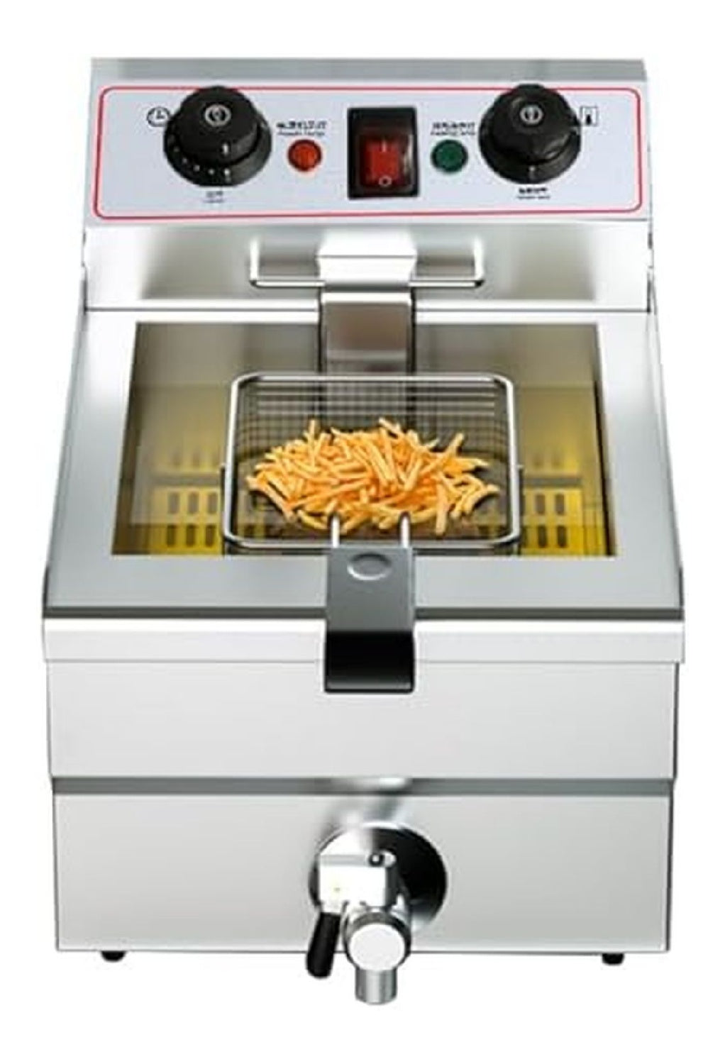Sistema per frittura Friggitrice elettrica Litri Scarico, cestelli