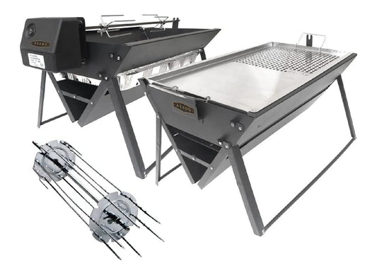 Apparecchio per uso domestico Asado Barbecue, Girarrosto, Piastra griglia