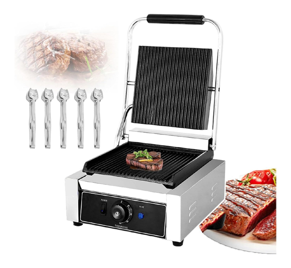 Tostapane elettrico temperatura regolabile rosso
