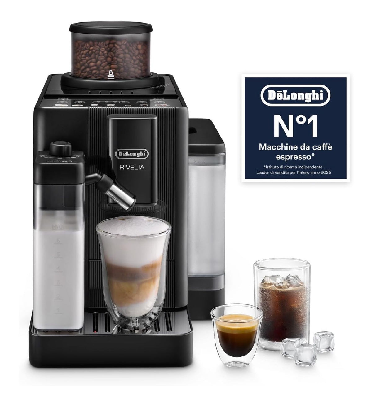 Macchina da caffe automatica con comandi touch con programmi automatici crema