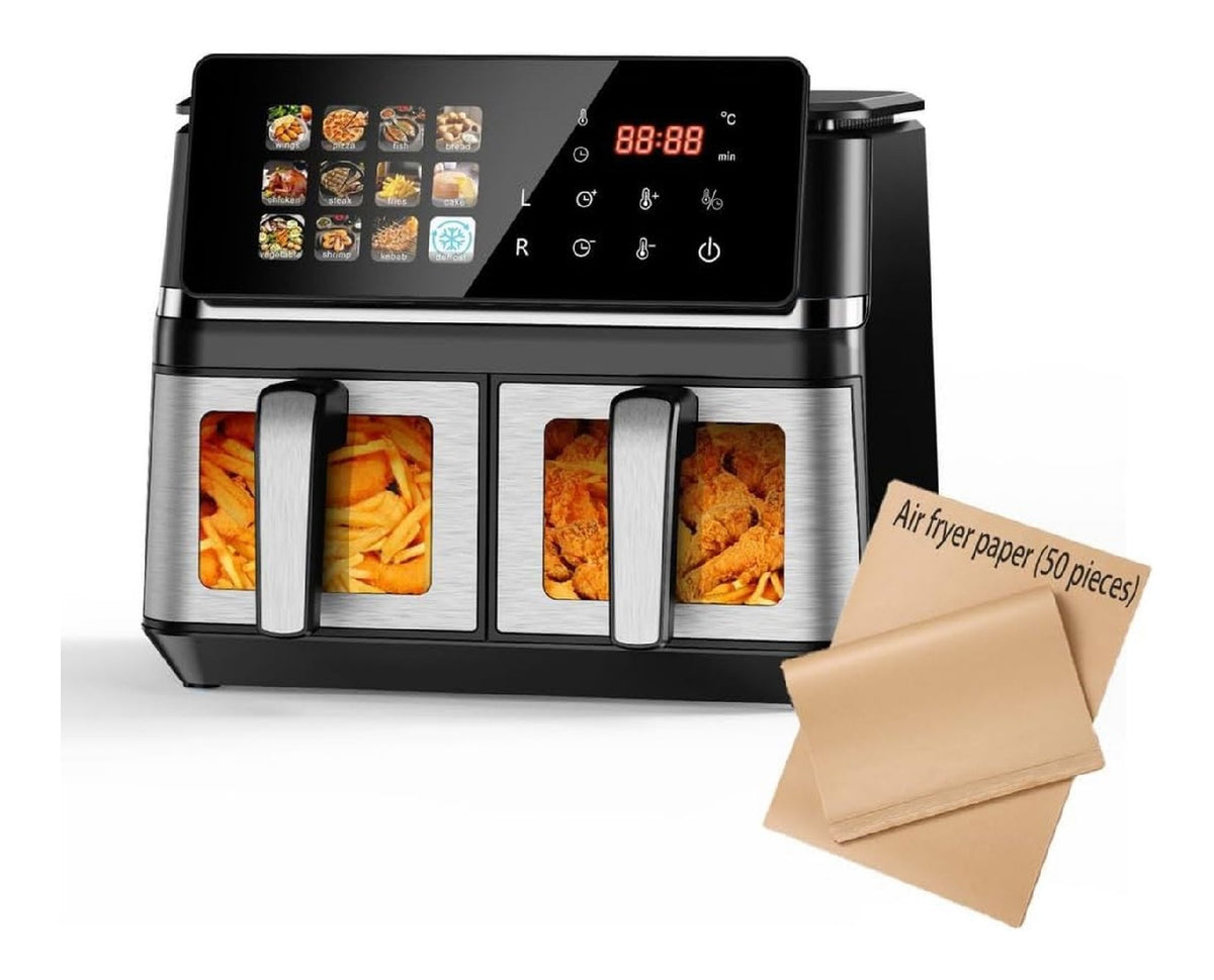 Friggitrice ad aria con programmi automatici doppio cestello