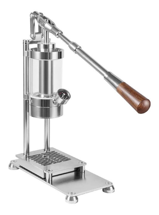 Macchina espresso Macchina caffe espresso leva manuale, pressata mano, acciaio argento