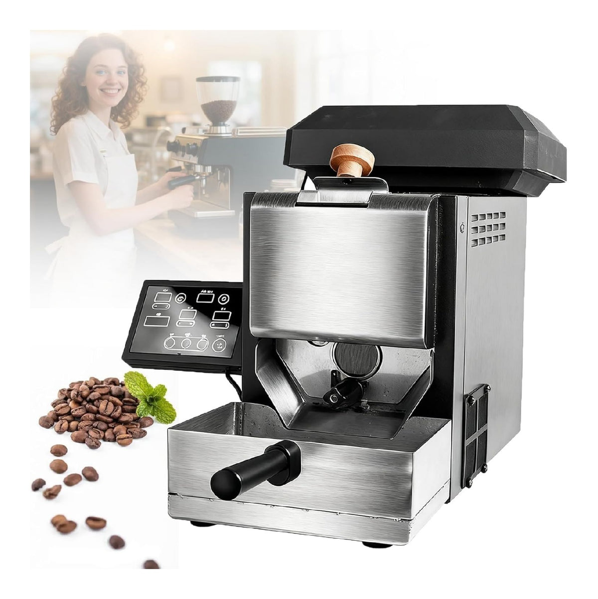 Apparecchio per uso domestico Tostatrice elettrica chicchi caffe, capacita